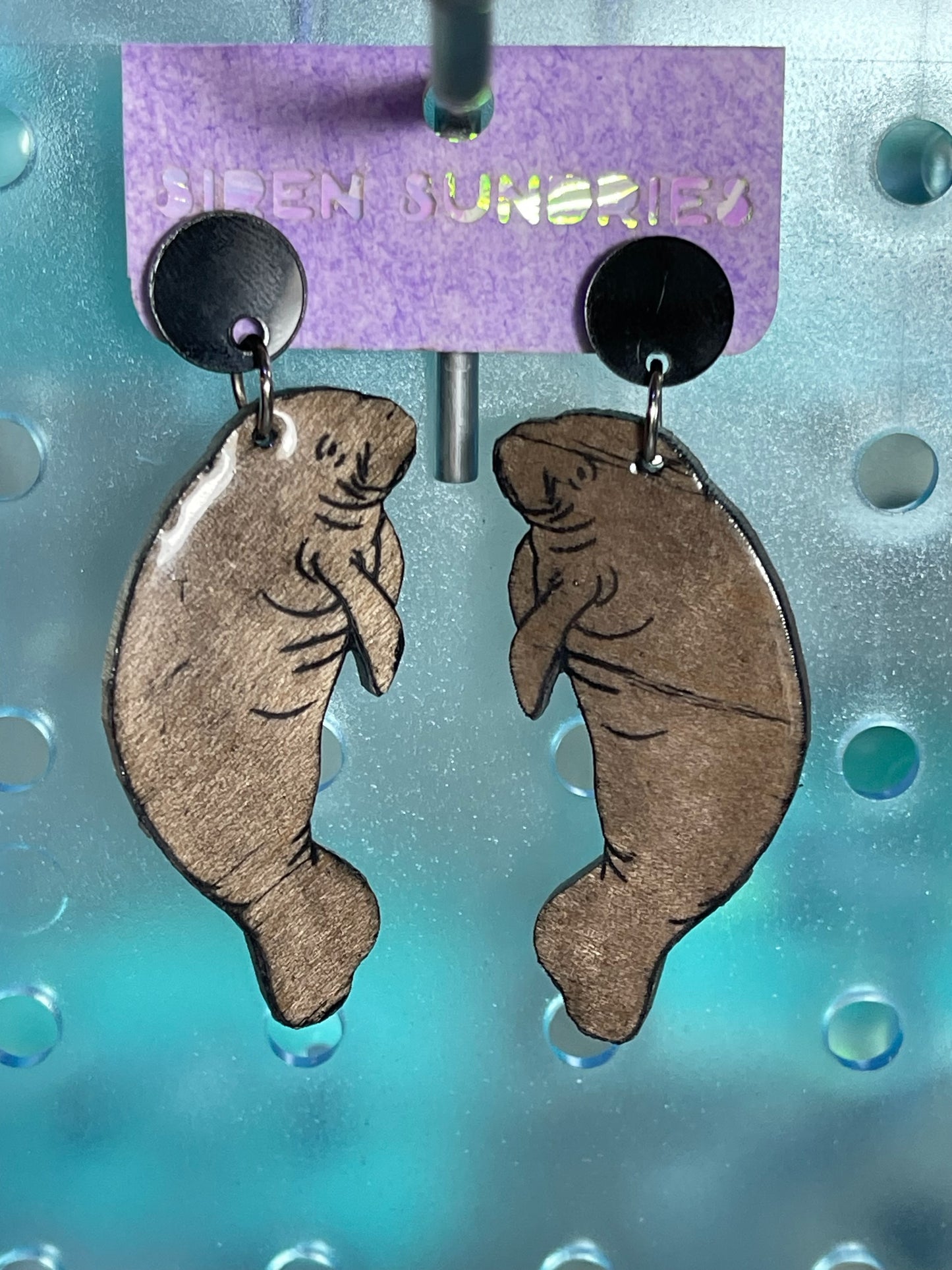 MANATEE DANGLE EARRINGS