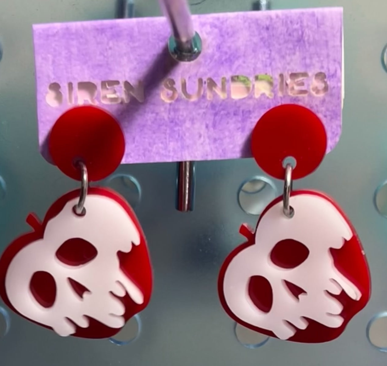 POISON APPLE LAYERED DANGLE EARRINGS