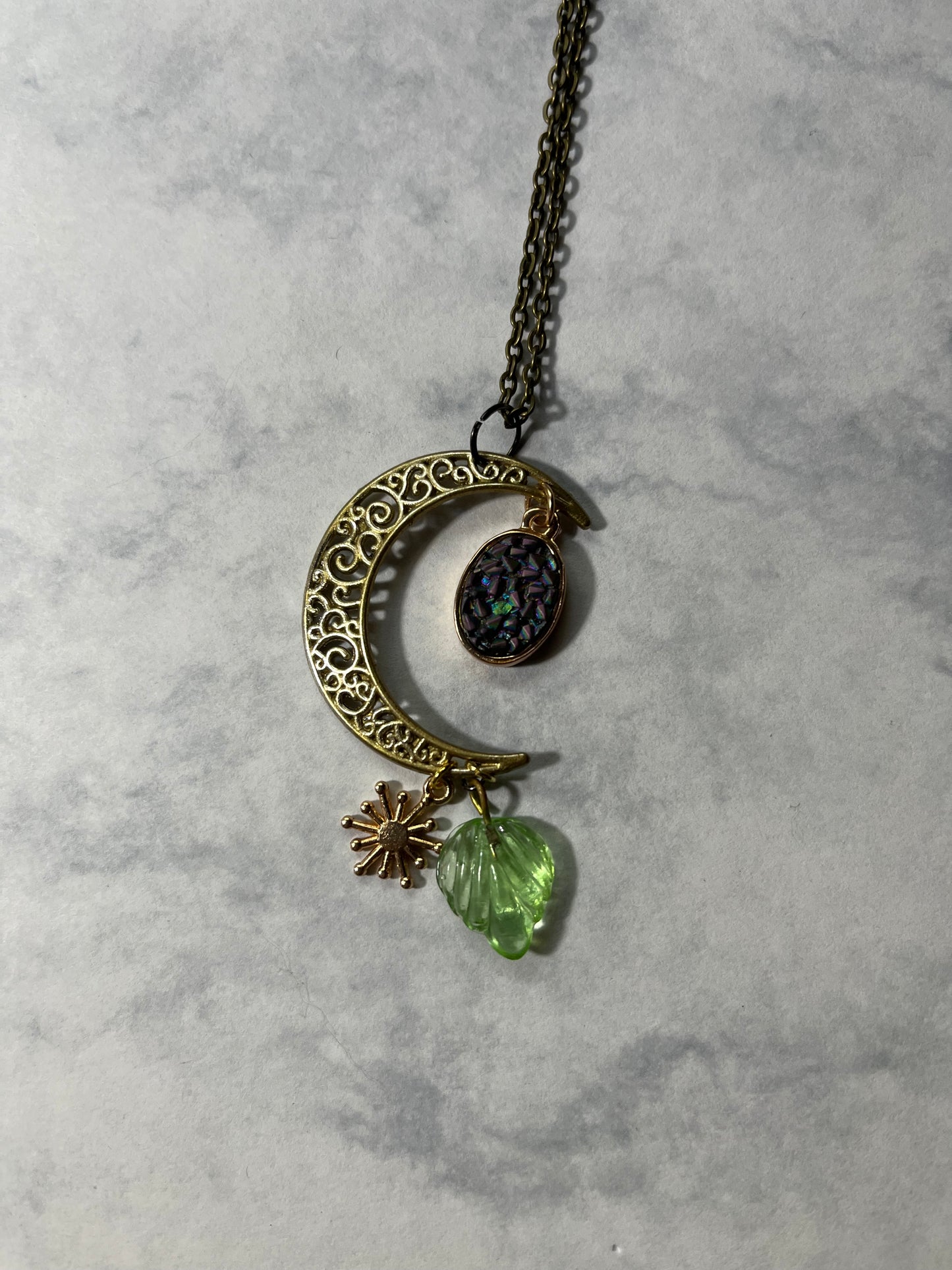 Chain Moon Pendant Necklaces
