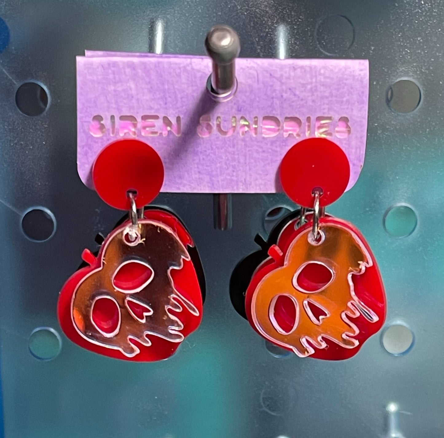 POISON APPLE LAYERED DANGLE EARRINGS