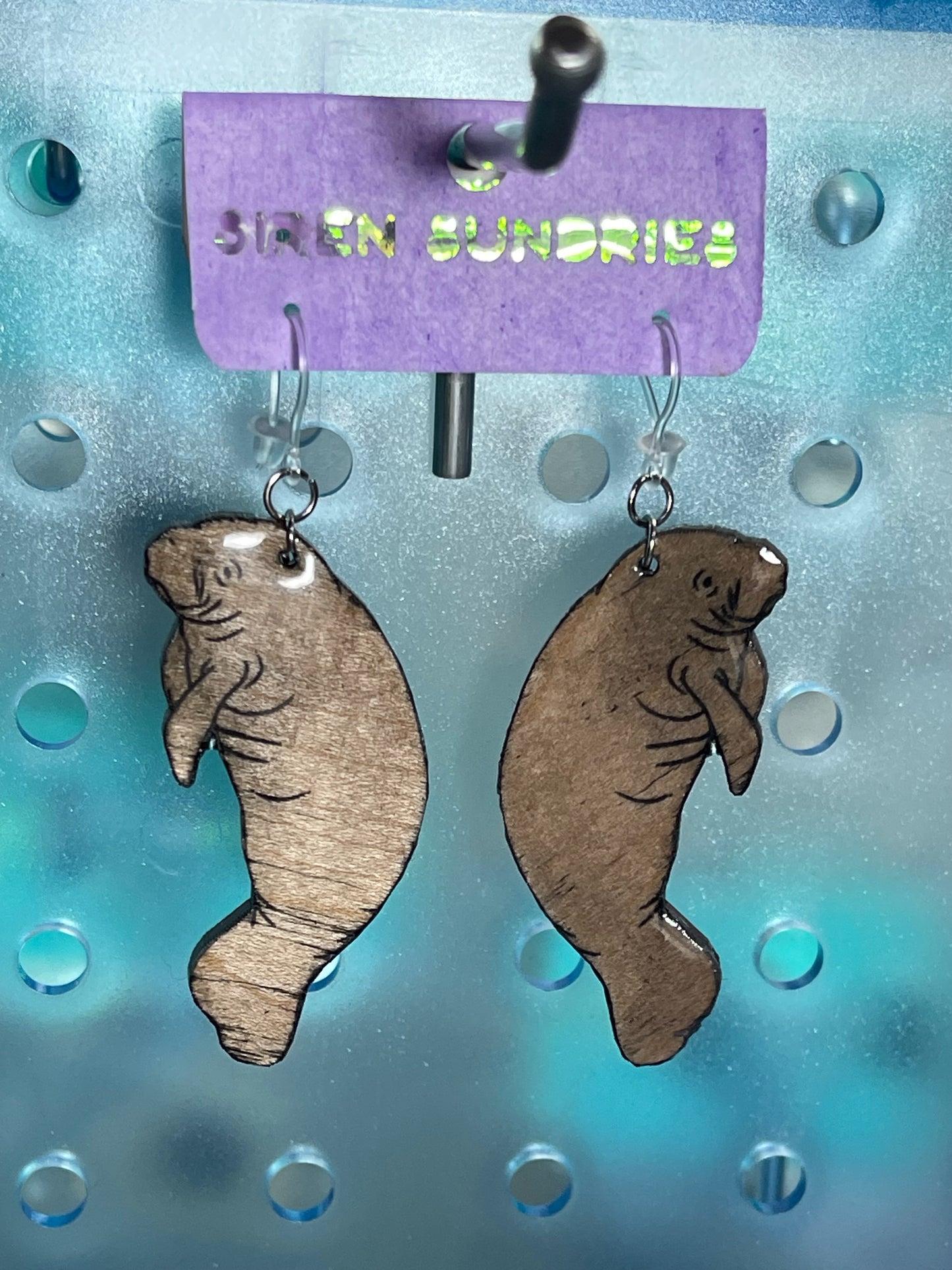 MANATEE DANGLE EARRINGS