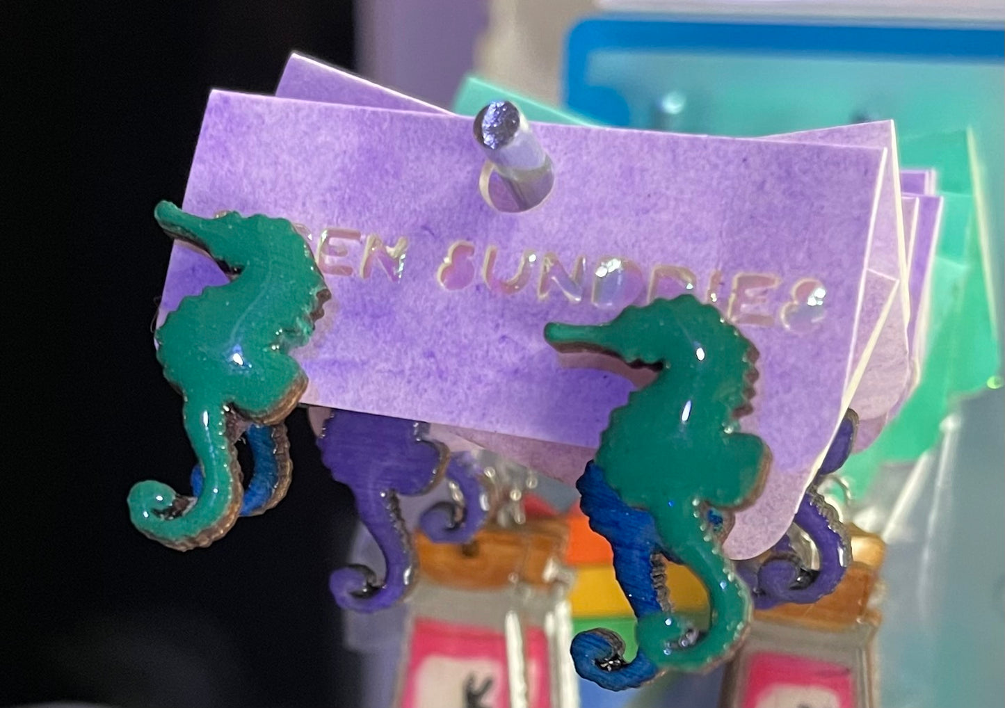 SEAHORSE STUD EARRINGS