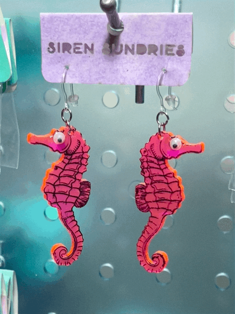 SEAHORSE DANGLE EARRINGS (2 STYLES)