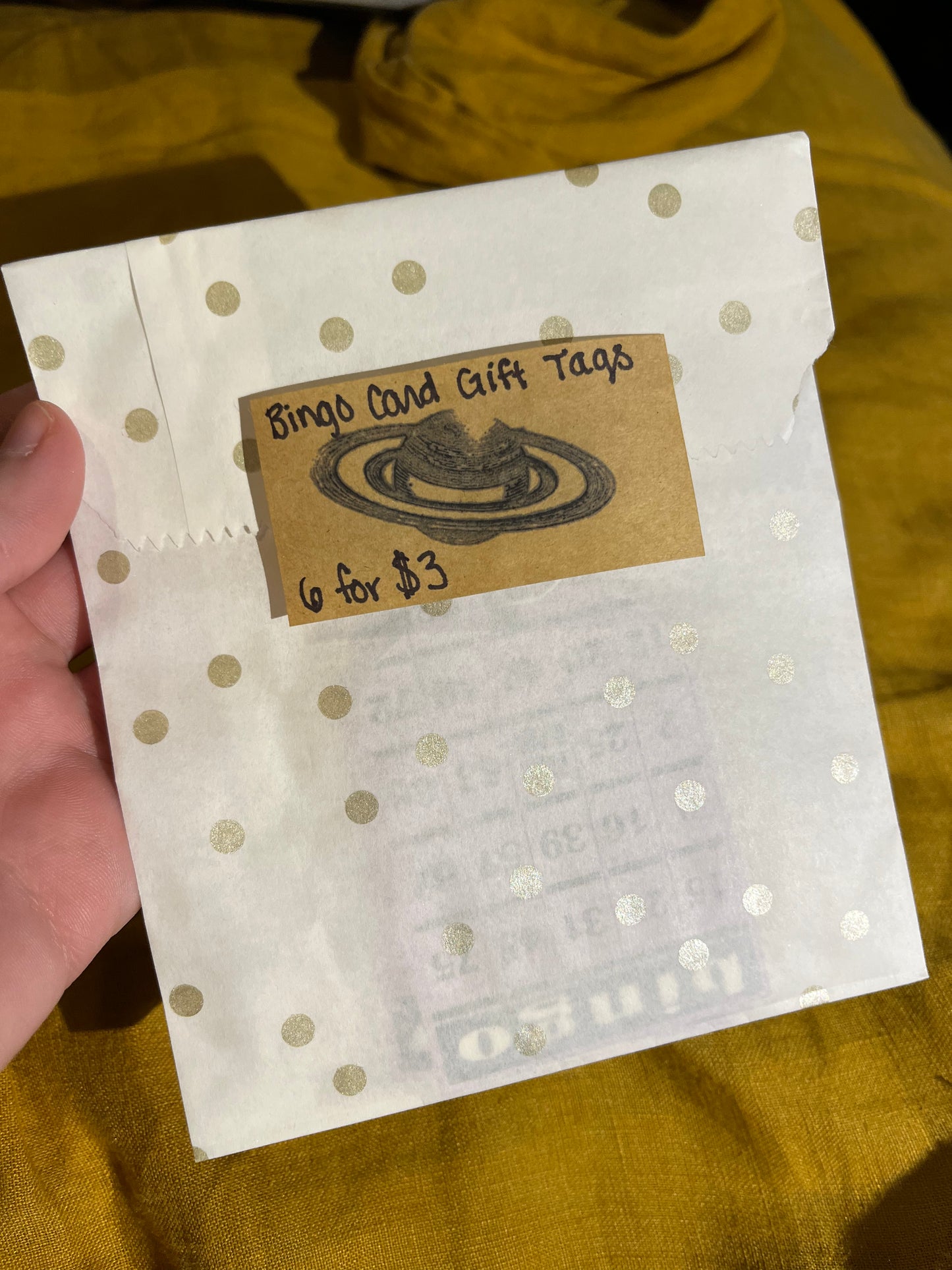 Bingo Card Gift Tags