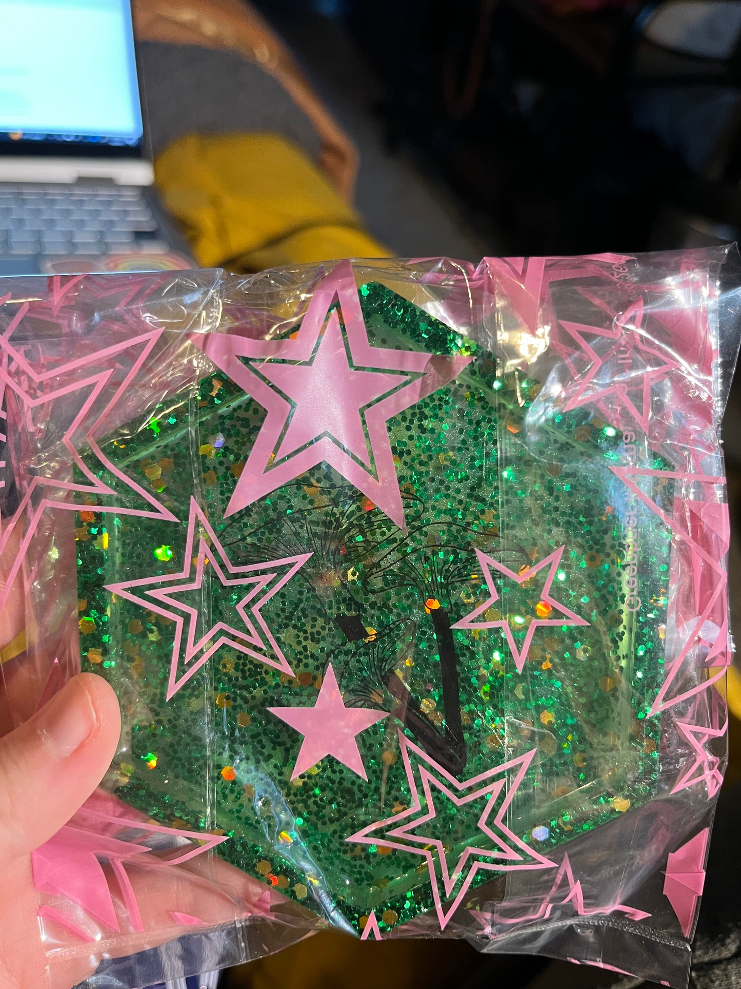 Green Mushroom Resin Coaster