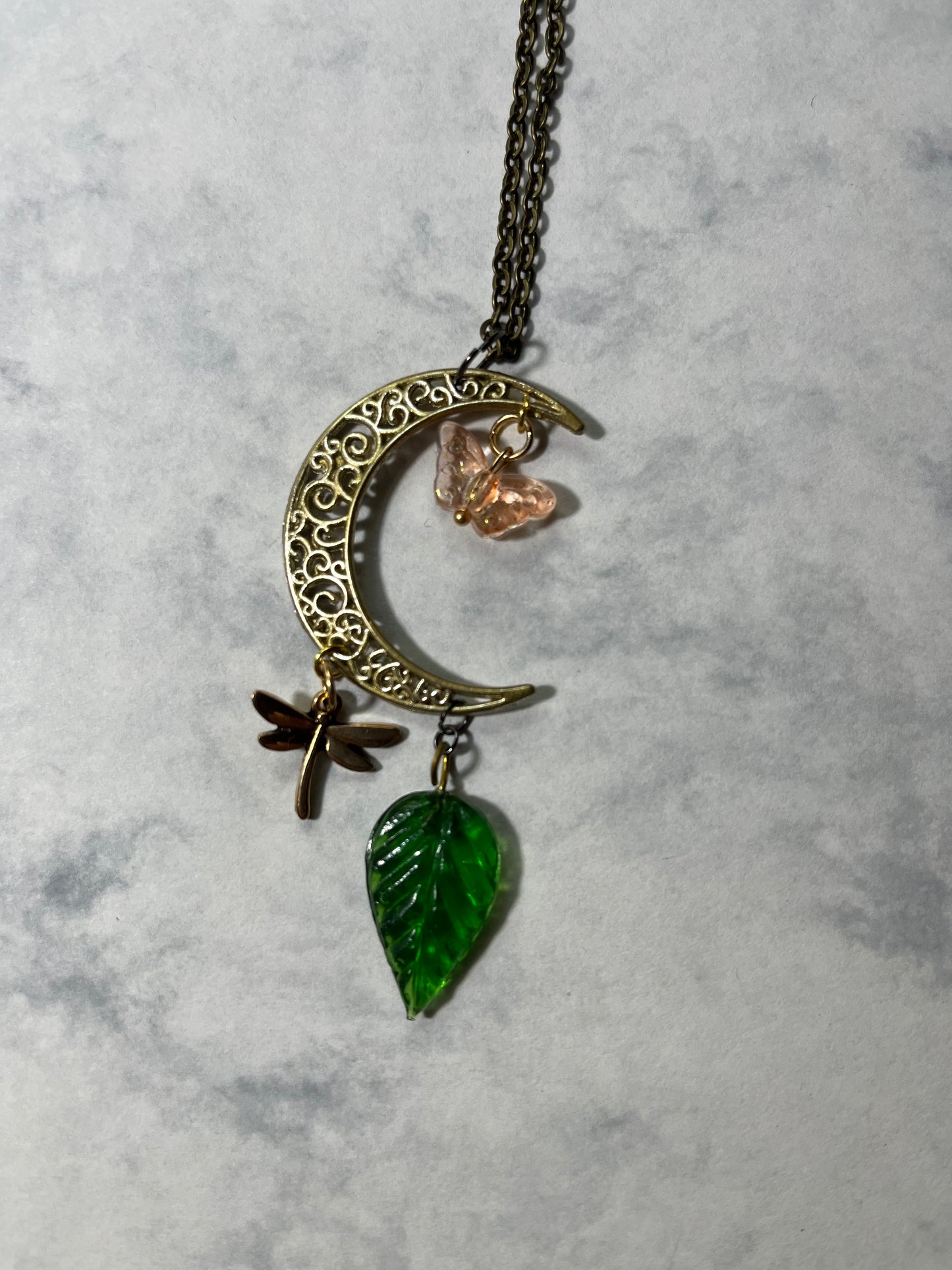 Chain Moon Pendant Necklaces