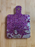 Silver Leafed Purple Glitter Coaster