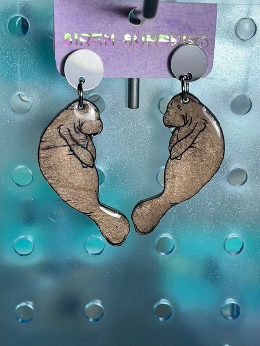 Manatee Dangle Earrings