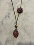 Purple and Pink Floral Resin Necklace
