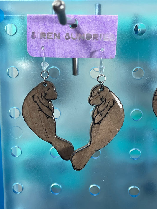 MANATEE DANGLE EARRINGS