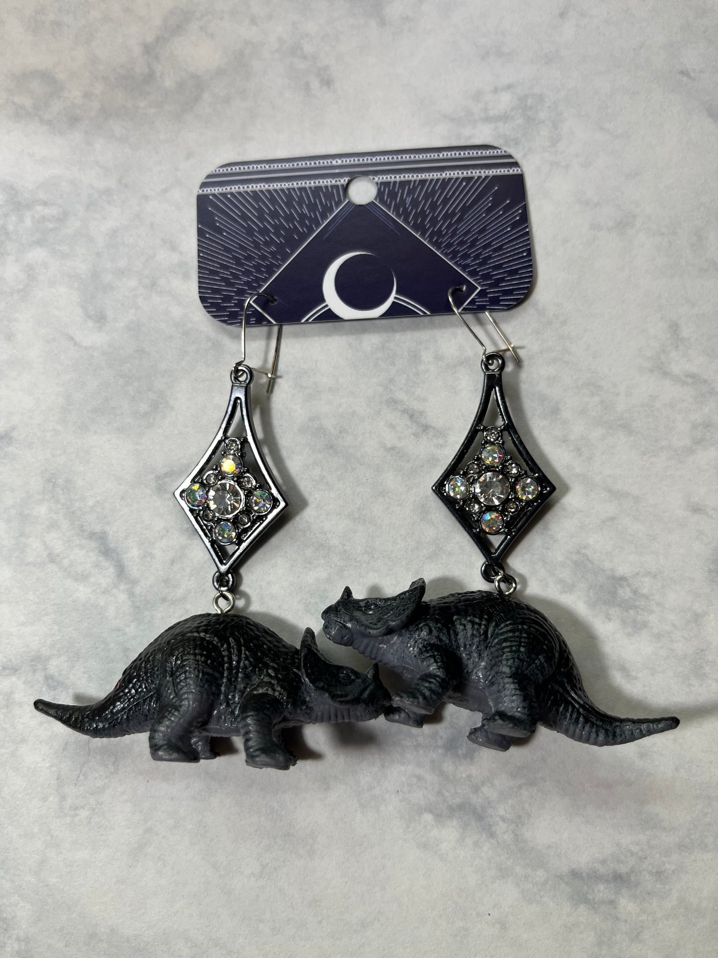 Fancy Black Dino Dangles