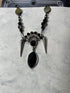 Black Spike Goth Pendant Necklace