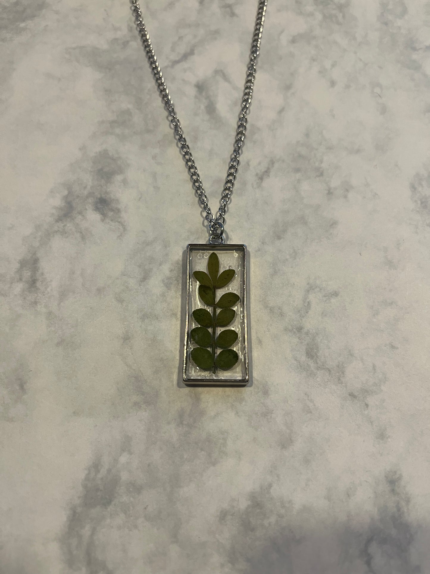 Resin Plant Frame Necklaces
