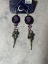 Cameo with Silver Bird Skulls Earrings