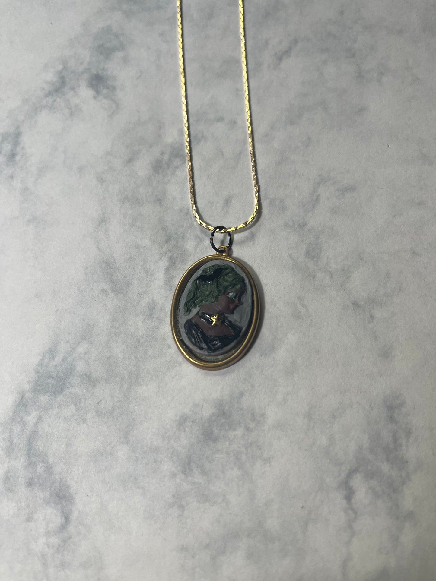 Hand Painted Cameo Slider Necklaces