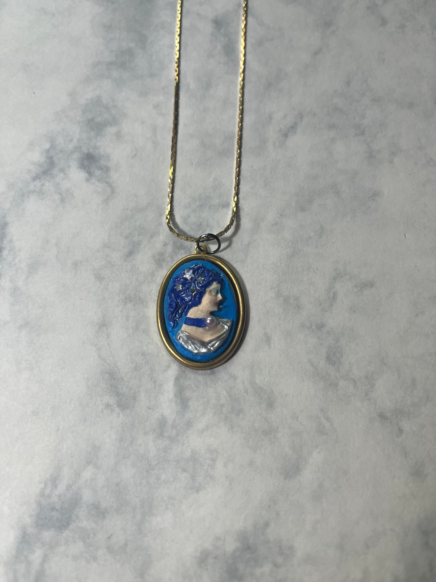 Hand Painted Cameo Slider Necklaces