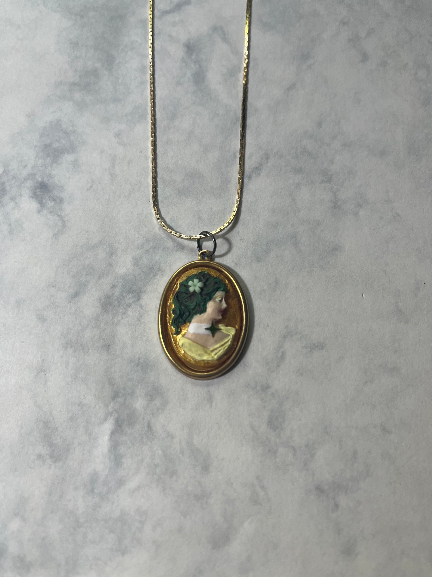 Hand Painted Cameo Slider Necklaces
