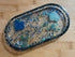 Clear Blue Floral Resin Tray
