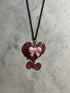 Glitter Heart & Bow Necklace
