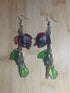 Bird Skull Vine Earrings