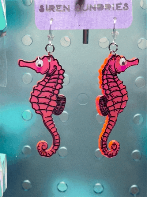 SEAHORSE DANGLE EARRINGS (2 STYLES)