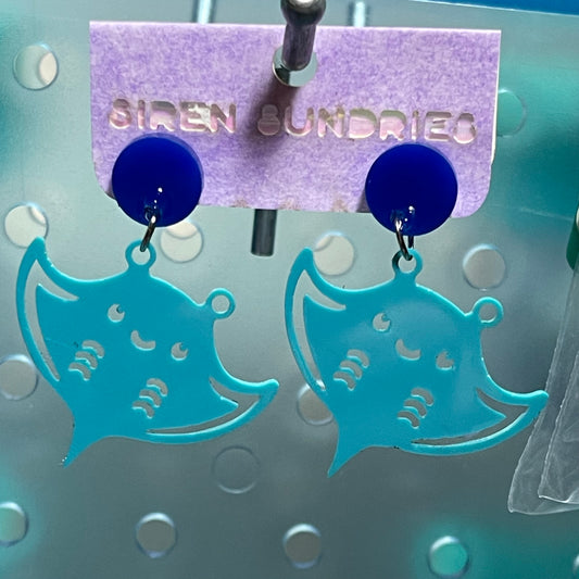 MANTA RAY DANGLE EARRINGS