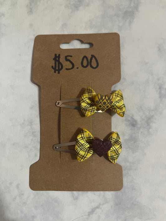 Mini Hairbows, Set of 2, with Decor