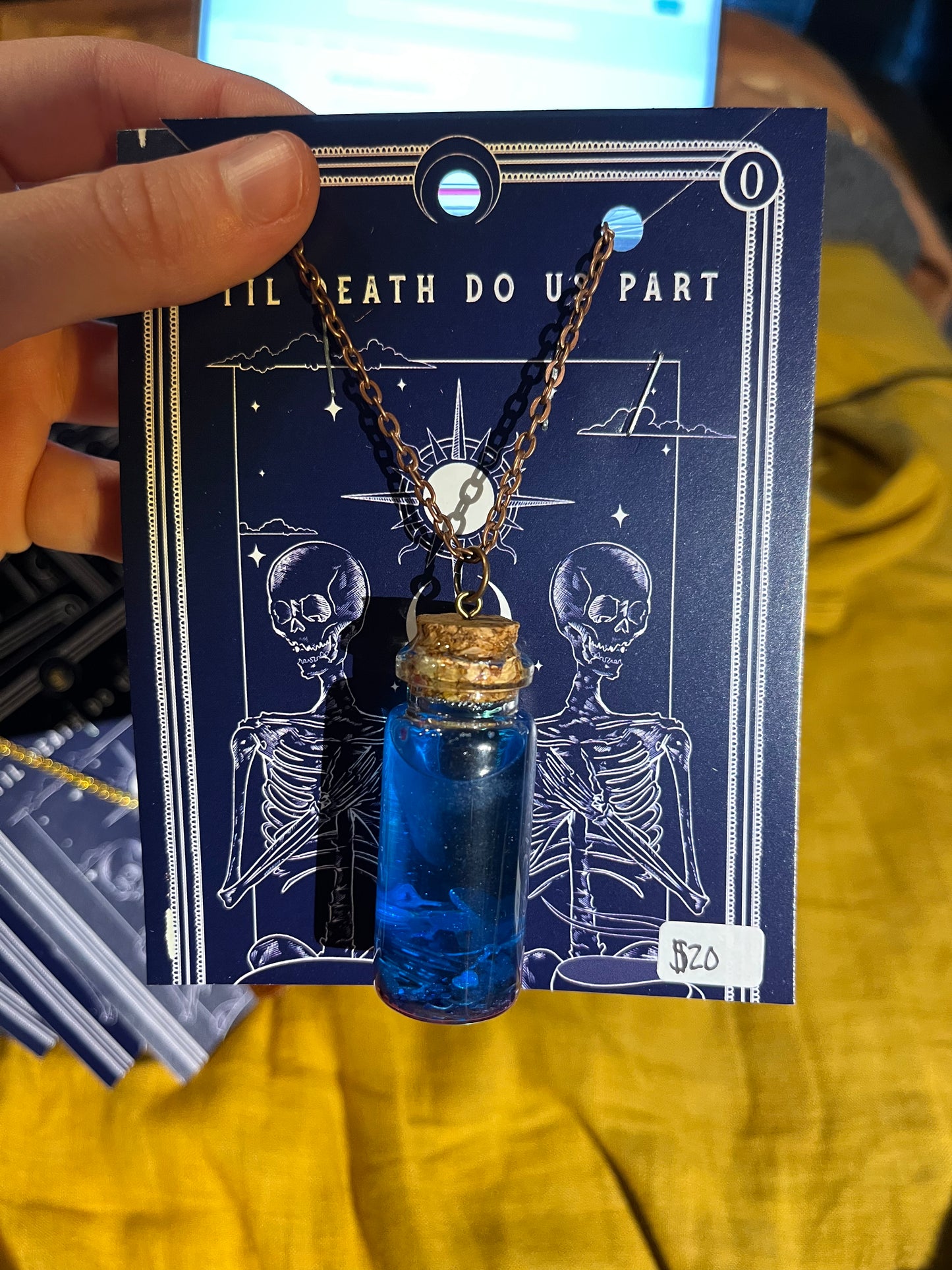 Mini-Calm Jar/Potion Vials Necklace