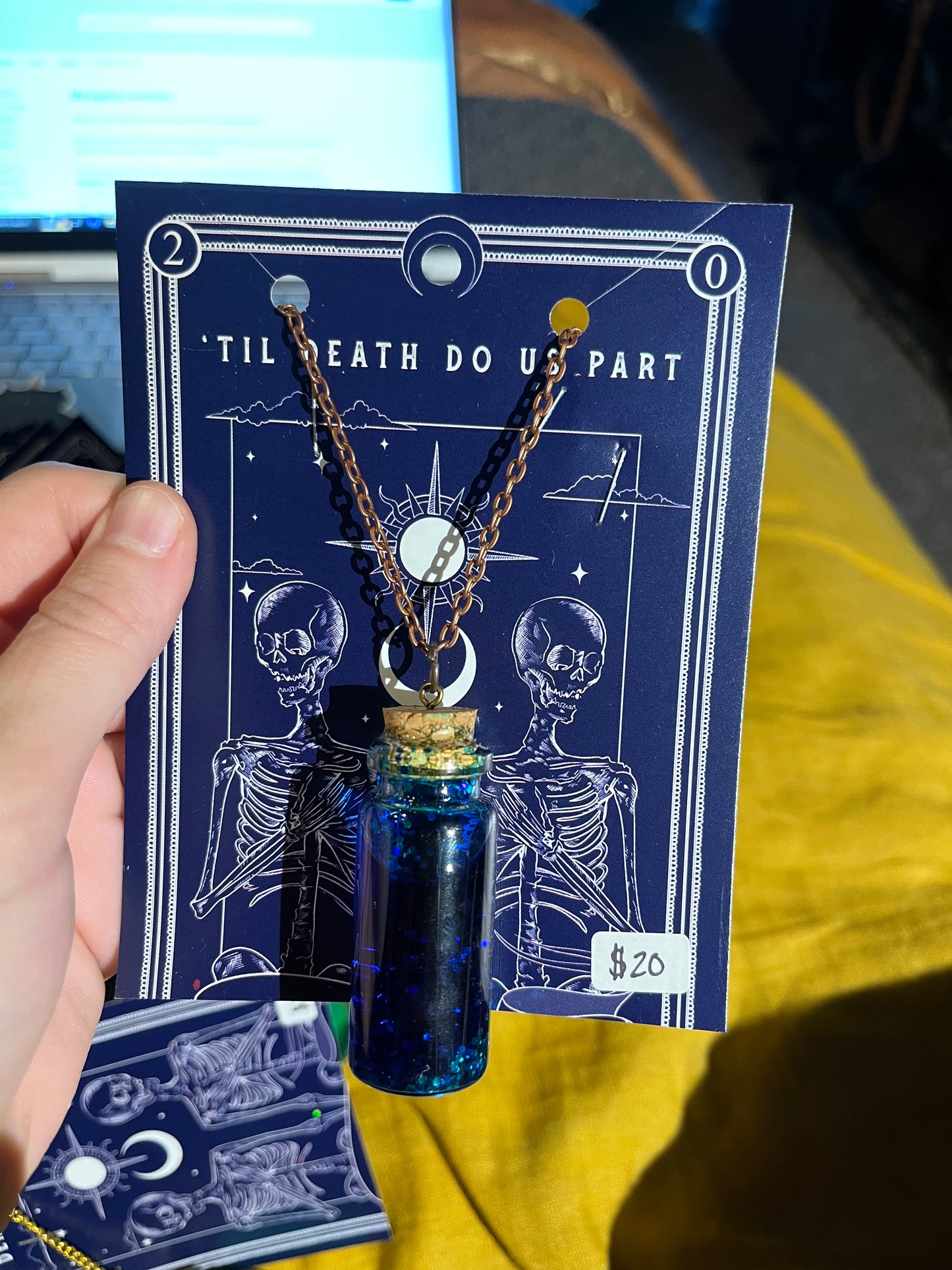 Mini-Calm Jar/Potion Vials Necklace