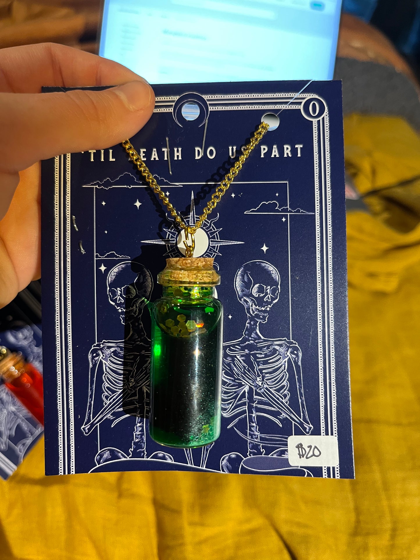 Mini-Calm Jar/Potion Vials Necklace