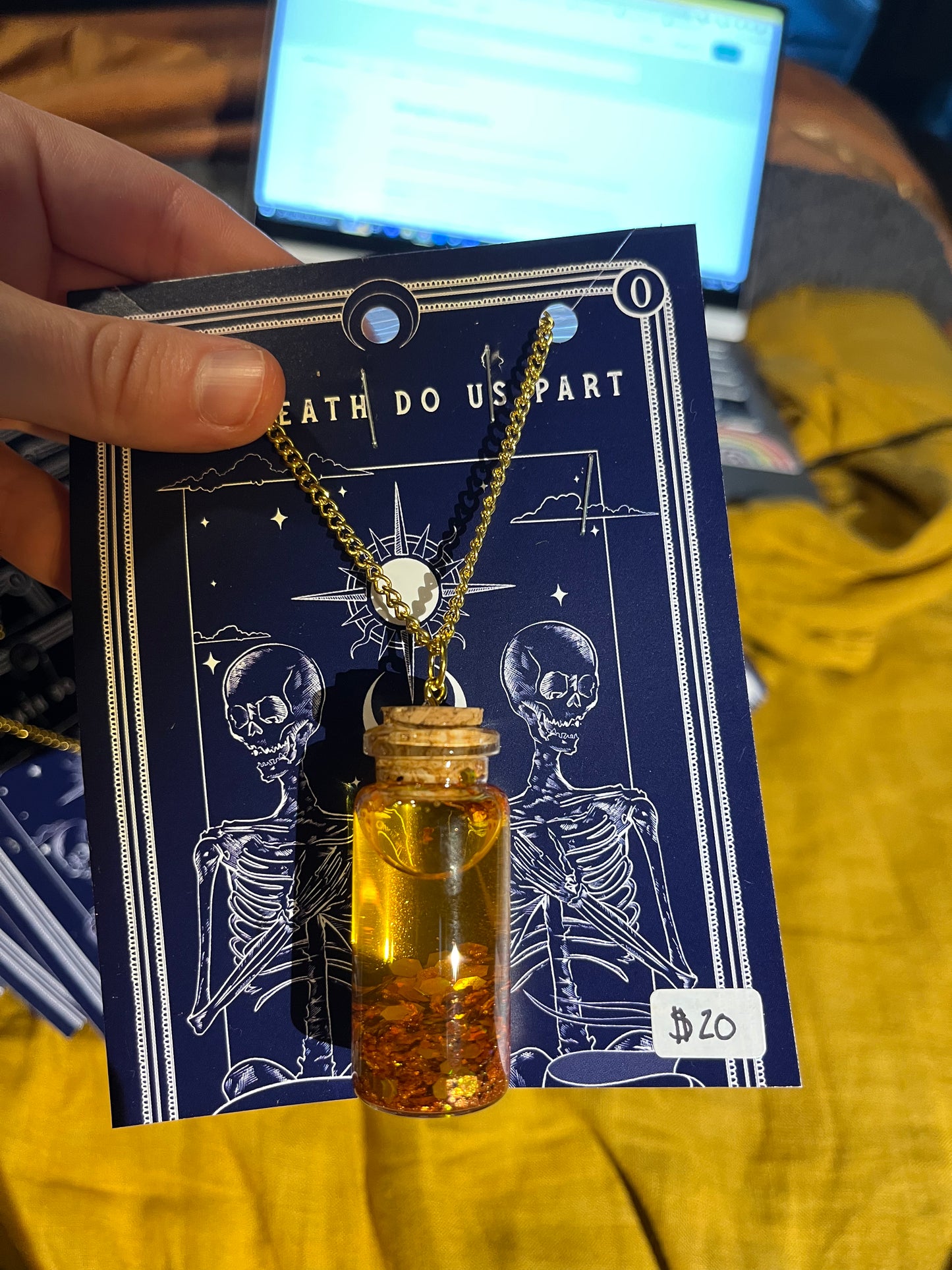 Mini-Calm Jar/Potion Vials Necklace