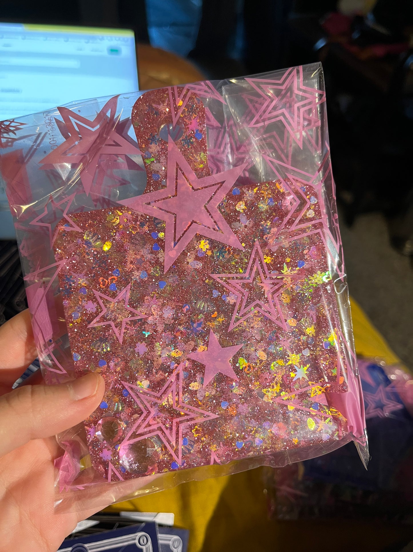 Pink Princess Jeweled Resin Tray