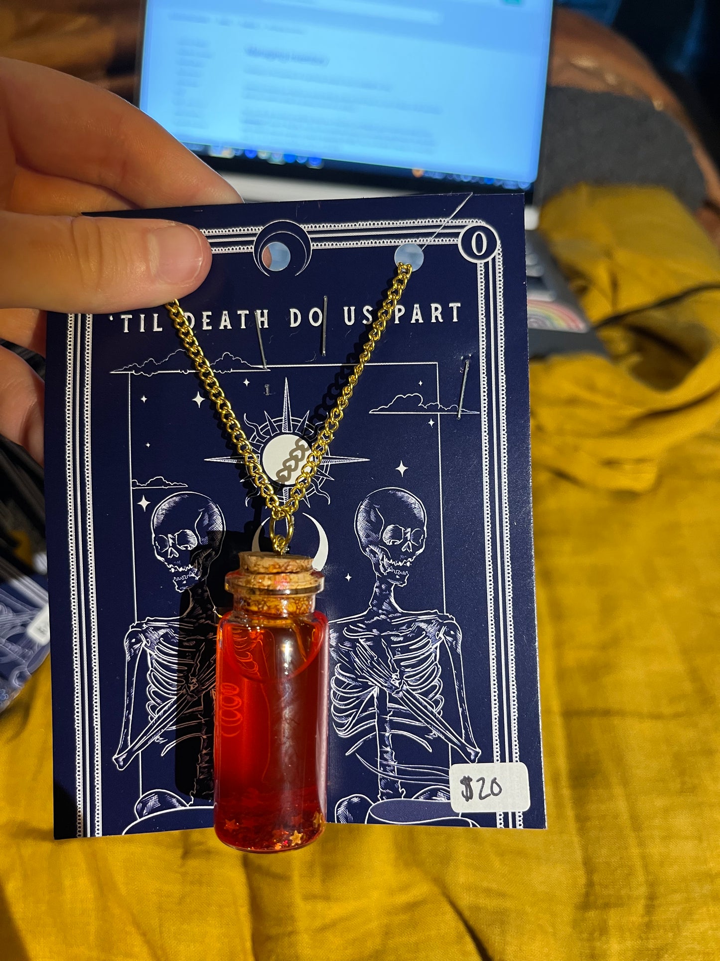 Mini-Calm Jar/Potion Vials Necklace
