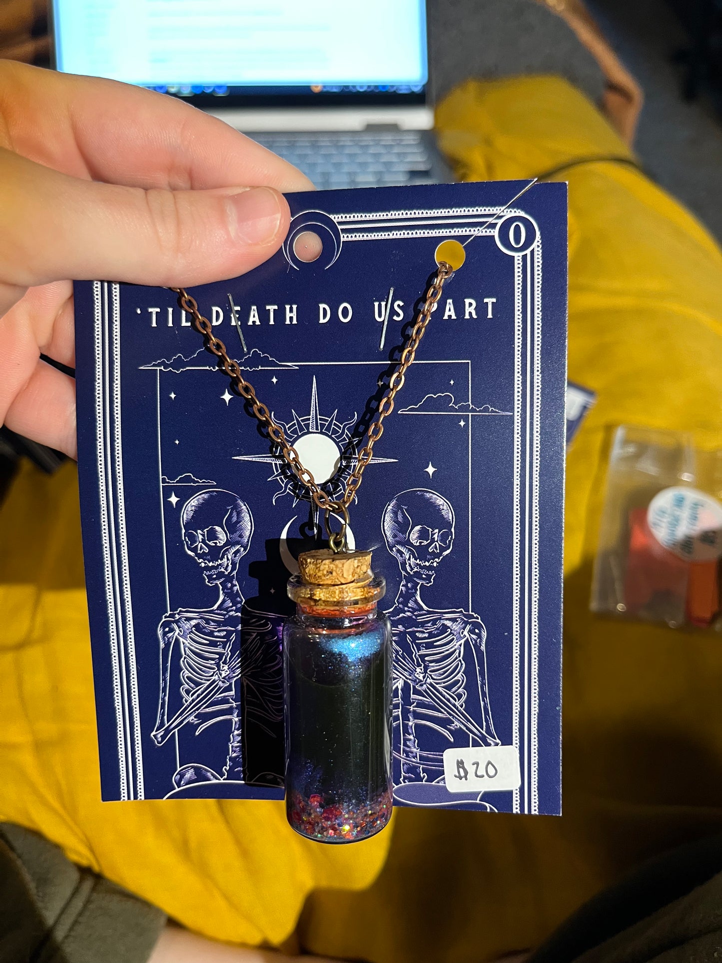Mini-Calm Jar/Potion Vials Necklace