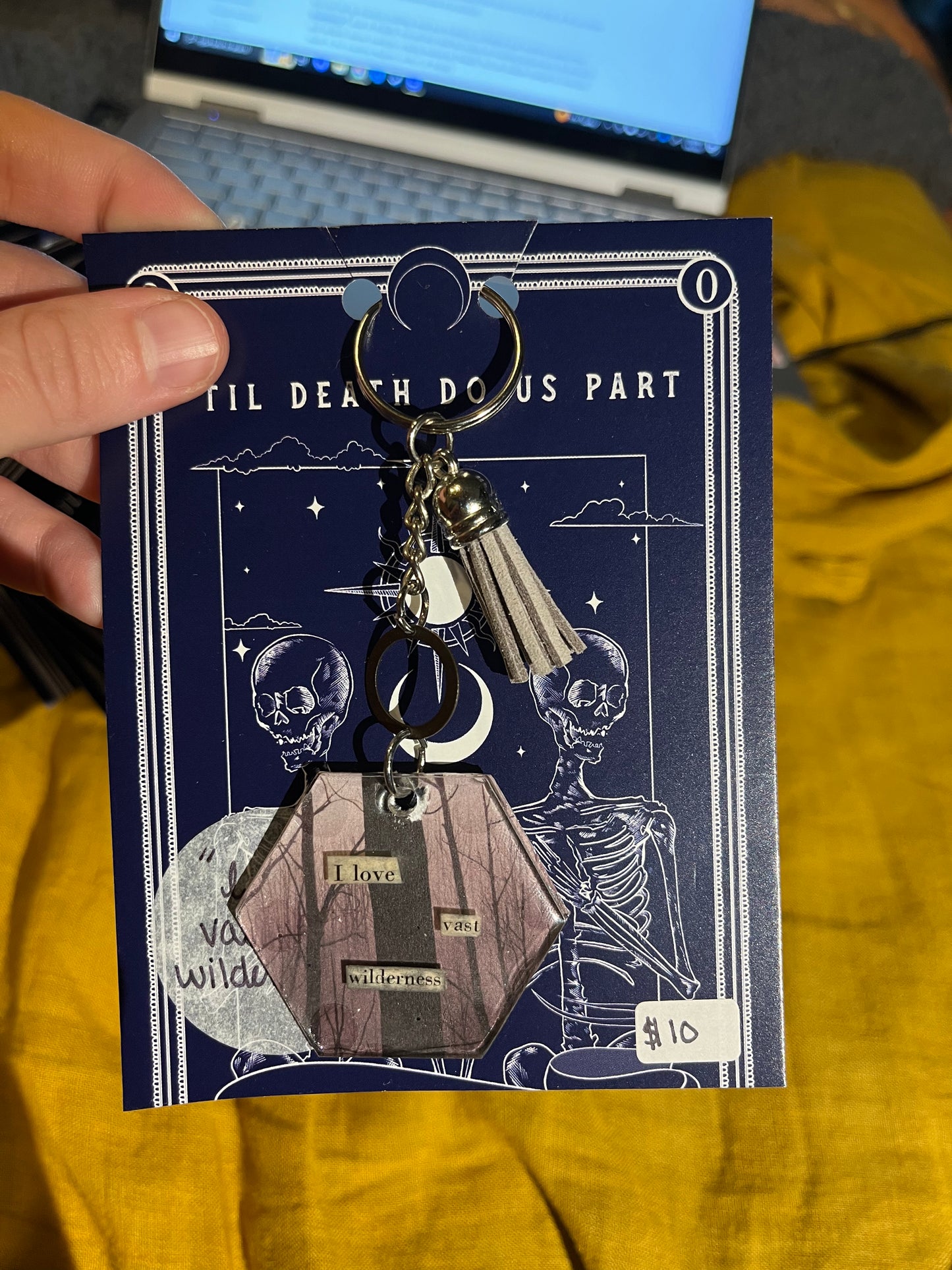 I Love Vast Wilderness Resin Collage Keychain