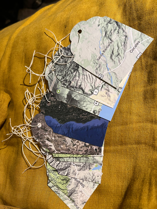 Map Themed Gift Tags